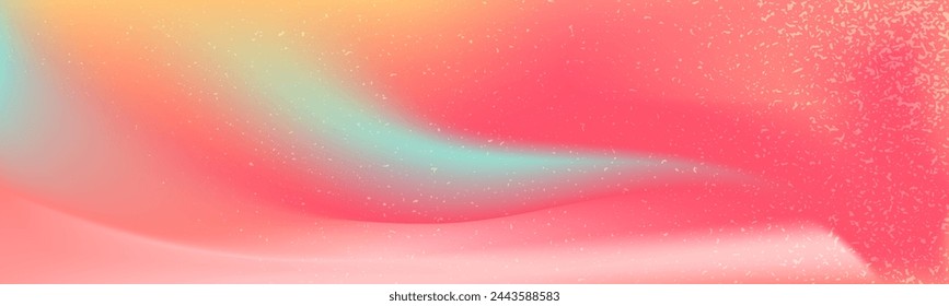 Noise color gradient abstract wave. Gradient background pastel color with grain. Vector illustration background