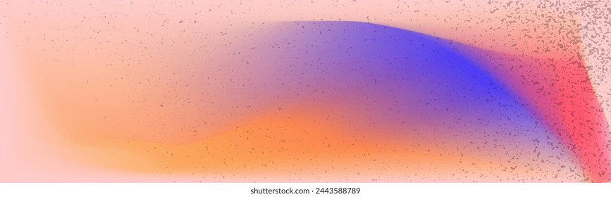 Onda abstracta de gradiente de color de ruido. Fondo degradado color pastel con granulado. Fondo de ilustración vectorial