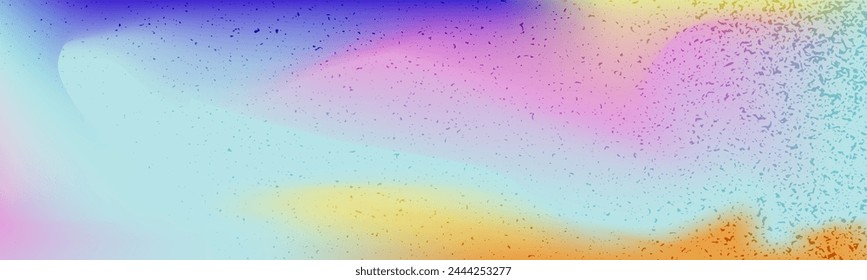 Onda abstracta de gradiente de color de ruido. Fondo degradado color pastel con granulado. fondo de Ilustración vectorial