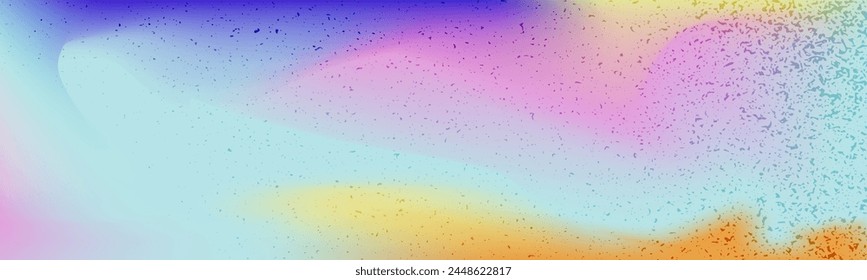 Noise color gradient abstract wave. Gradient background pastel color with grain. Vector illustration background