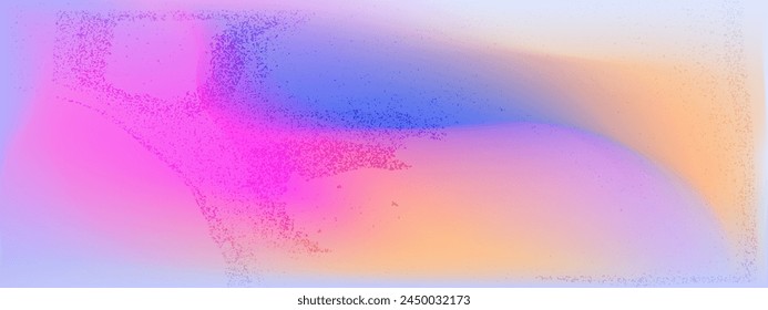 Onda abstracta de gradiente de color de ruido. Fondo degradado color pastel con granulado. fondo de Ilustración vectorial