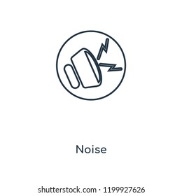 Noise concept line icon. Linear Noise concept outline symbol design. This simple element illustration can be used for web and mobile UI/UX.