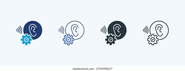 Colección de íconos de estilo múltiple de control de ruido