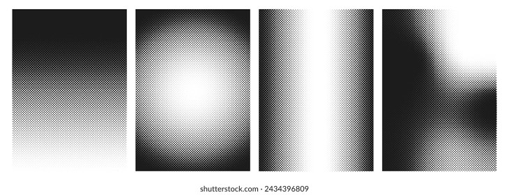 Noise dot grain background, pointillism dots gradient or dotwork pattern, vector stipple effect. Grain noise halftone or grainy texture or dotwork grain noise