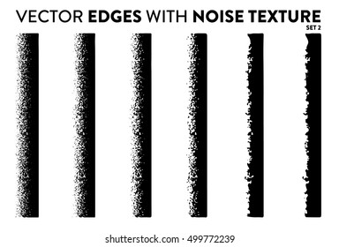 Noise edges set - isolated vector design elements
