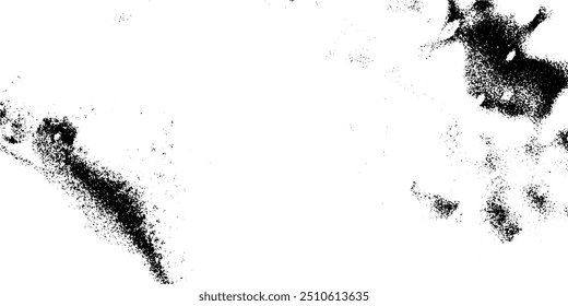 Noise effect with grain texture. Shape with grain gradient and stipple shadow. Dotted wave of paint. Grunge line.
