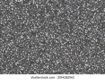 Noise Effect Seamless Pattern. Monochrome Pixel Analog VHS Error. Noise TV. Gray Color Display Screen Wallpaper. Glitch Texture. No Signal. Abstract Backdrop. Horizontal Template. Vector Illustration