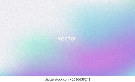Noise Gradient Background. Abstract Grainy Bg In Pink, Purple And Blue Colors. Iridescent Hologram. Pearlescent Holographic Texture With Rainbow Foil. Soft Pastel Mesh With Neon Glow And Blur
