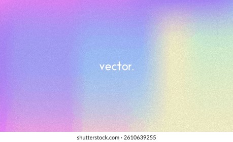 Noise Gradient Background. Abstract Grainy Bg In Pink, Purple And Blue Colors. Iridescent Hologram. Pearlescent Holographic Texture With Rainbow Foil. Ink Effect With Watercolor Cloud Wave