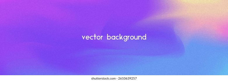 Noise Gradient Background. Abstract Grainy Bg In Pink, Purple And Blue Colors. Iridescent Hologram. Pearlescent Holographic Texture With Rainbow Foil. Grunge Blur Backdrop In Silver Mesh