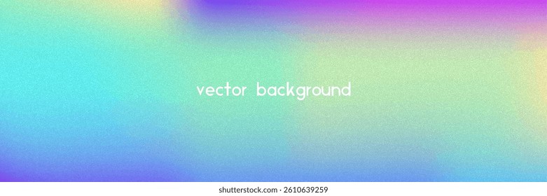 Noise Gradient Background. Abstract Grainy Bg In Pink, Purple And Blue Colors. Iridescent Hologram. Pearlescent Holographic Texture With Rainbow Foil. Soft Pastel Mesh With Neon Glow And Blur
