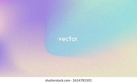 Noise Gradient Background. Abstract Grainy Bg In Pink, Purple And Blue Colors. Iridescent Hologram. Pearlescent Holographic Texture With Rainbow Foil. Dynamic Plastic Glow And Neon Flow