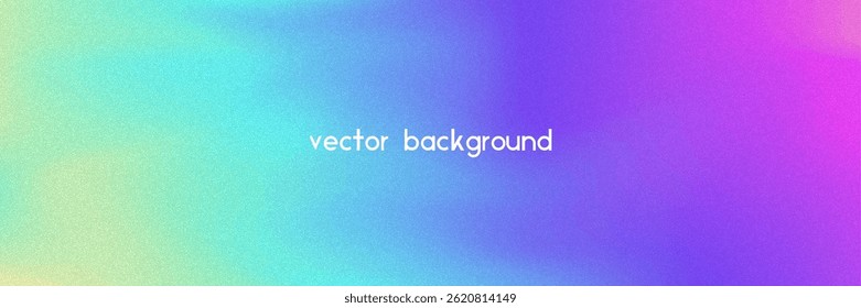 Noise Gradient Background. Abstract Grainy Bg In Pink, Purple And Blue Colors. Iridescent Hologram. Pearlescent Holographic Texture With Rainbow Foil. Dust Overlay On Aesthetic Summer Wall
