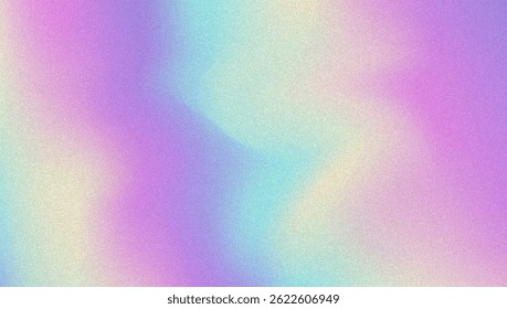 Fondo de gradiente de ruido. Abstractas Bolso Granulado En Colores Rosa, Púrpura Y Azul. Holograma irisado. Textura Holográfica Perlescente Con Lámina De Arco Iris. Luz Fluorescente En Mezcla De Papel Suave