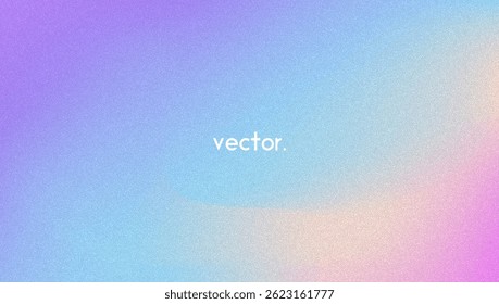 Fondo de gradiente de ruido. Abstractas Bolso Granulado En Colores Rosa, Púrpura Y Azul. Holograma irisado. Textura Holográfica Perlescente Con Lámina De Arco Iris. Foto de película moderna con polvo fluorescente
