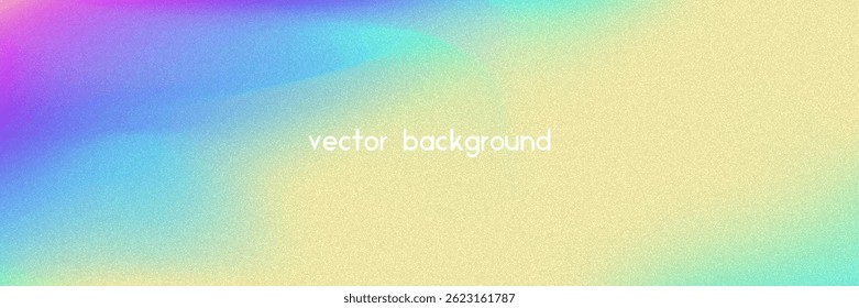 Noise Gradient Background. Abstract Grainy Bg In Pink, Purple And Blue Colors. Iridescent Hologram. Pearlescent Holographic Texture With Rainbow Foil. Chrome Backdrop With Pearl Fluid Effect