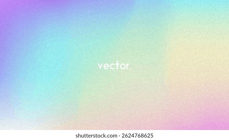 Noise Gradient Background. Abstract Grainy Bg In Pink, Purple And Blue Colors. Iridescent Hologram. Pearlescent Holographic Texture With Rainbow Foil. Ink Effect With Watercolor Cloud Wave