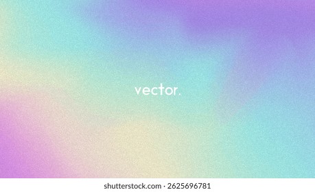 Noise Gradient Background. Abstract Grainy Bg In Pink, Purple And Blue Colors. Iridescent Hologram. Pearlescent Holographic Texture With Rainbow Foil. Ink Effect With Watercolor Cloud Wave
