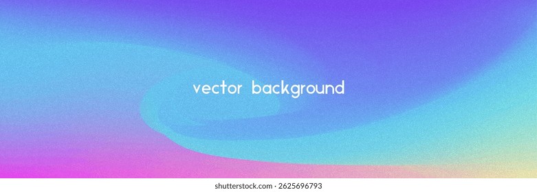Noise Gradient Background. Abstract Grainy Bg In Pink, Purple And Blue Colors. Iridescent Hologram. Pearlescent Holographic Texture With Rainbow Foil. Light Chrome Screen With Lens Glow Effect