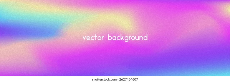 Fondo de gradiente de ruido. Abstractas Bolso Granulado En Colores Rosa, Púrpura Y Azul. Holograma irisado. Textura Holográfica Perlescente Con Lámina De Arco Iris. Pared moderna de la foto con el chapoteo suave