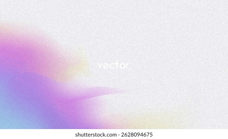 Noise Gradient Background. Abstract Grainy Bg In Pink, Purple And Blue Colors. Iridescent Hologram. Pearlescent Holographic Texture With Rainbow Foil. Liquid Paint Wave With Elegant Shine