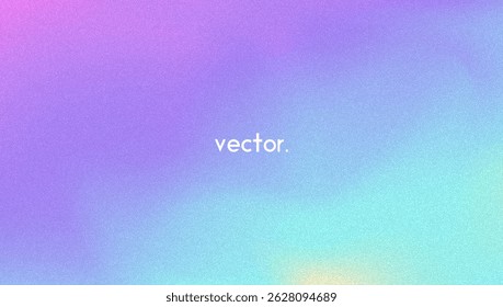 Noise Gradient Background. Abstract Grainy Bg In Pink, Purple And Blue Colors. Iridescent Hologram. Pearlescent Holographic Texture With Rainbow Foil. Soft Pastel Mesh With Neon Glow And Blur
