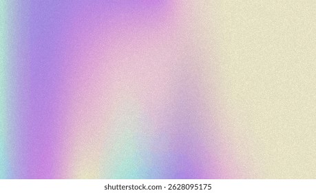 Fundo de gradiente de ruído. Abstrato Bg Granulado Nas Cores Rosa, Roxa E Azul. Holograma Iridescente. Textura Holográfica Pearlescente Com Folha De Arco-Íris. Fundo de cromo com efeito de fluido de pérola