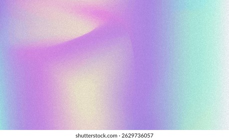 Noise Gradient Background. Abstract Grainy Bg In Pink, Purple And Blue Colors. Iridescent Hologram. Pearlescent Holographic Texture With Rainbow Foil. Watercolour Splash In Pearl Mesh Style