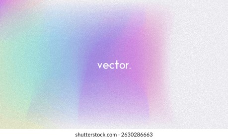 Fundo de gradiente de ruído. Abstrato Bg Granulado Nas Cores Rosa, Roxa E Azul. Holograma Iridescente. Textura Holográfica Pearlescente Com Folha De Arco-Íris. Foto De Filme Moderno Com Poeira Fluorescente