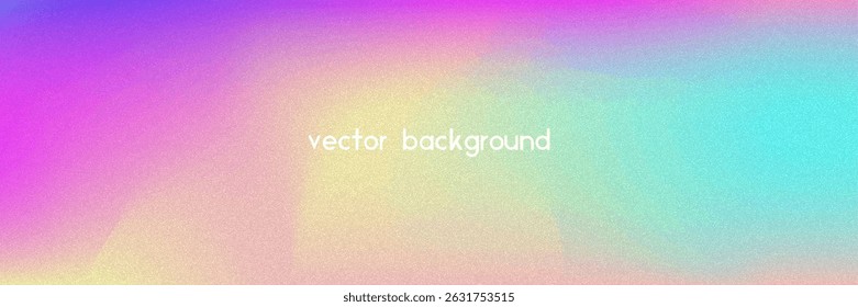 Noise Gradient Background. Abstract Grainy Bg In Pink, Purple And Blue Colors. Iridescent Hologram. Pearlescent Holographic Texture With Rainbow Foil. Grunge Blur Backdrop In Silver Mesh
