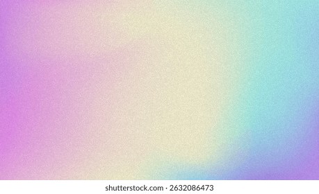 Fundo de gradiente de ruído. Abstrato Bg Granulado Nas Cores Rosa, Roxa E Azul. Holograma Iridescente. Textura Holográfica Pearlescente Com Folha De Arco-Íris. Onda De Pintura Líquida Com Brilho Elegante