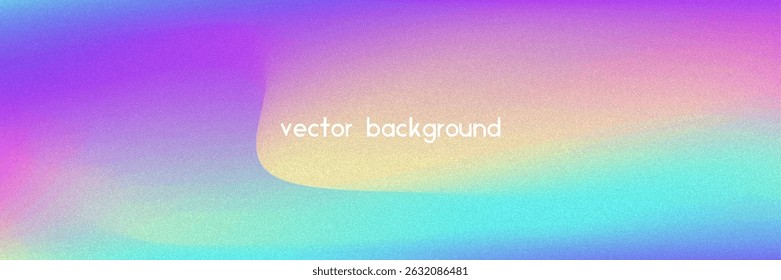 Fondo de gradiente de ruido. Abstractas Bolso Granulado En Colores Rosa, Púrpura Y Azul. Holograma irisado. Textura Holográfica Perlescente Con Lámina De Arco Iris. Gradación Suave En Tinta Fluorescente