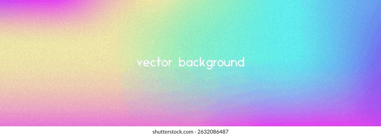 Noise Gradient Background. Abstract Grainy Bg In Pink, Purple And Blue Colors. Iridescent Hologram. Pearlescent Holographic Texture With Rainbow Foil. Watercolour Splash In Pearl Mesh Style
