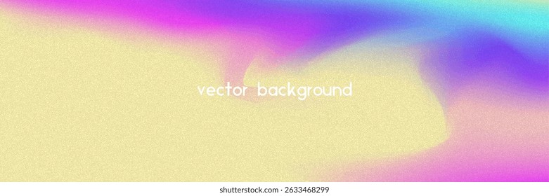 Noise Gradient Background. Abstract Grainy Bg In Pink, Purple And Blue Colors. Iridescent Hologram. Pearlescent Holographic Texture With Rainbow Foil. Summer Wall With Watercolor Dust Effect