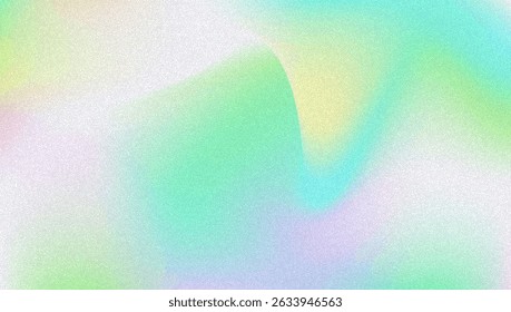 Fundo de gradiente de ruído. Abstrato Bg Granulado Nas Cores Rosa, Roxa E Azul. Holograma Iridescente. Textura Holográfica Pearlescente Com Folha De Arco-Íris. Fundo de cromo com efeito de fluido de pérola