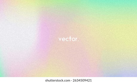 Noise Gradient Background. Abstract Grainy Bg In Pink, Purple And Blue Colors. Iridescent Hologram. Pearlescent Holographic Texture With Rainbow Foil. Dust Overlay On Aesthetic Summer Wall