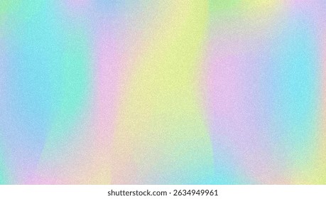 Fondo de gradiente de ruido. Abstractas Bolso Granulado En Colores Rosa, Púrpura Y Azul. Holograma irisado. Textura Holográfica Perlescente Con Lámina De Arco Iris. Gradación Suave En Tinta Fluorescente