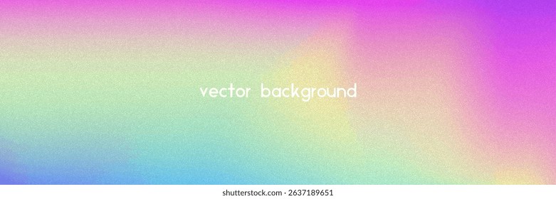Noise Gradient Background. Abstract Grainy Bg In Pink, Purple And Blue Colors. Iridescent Hologram. Pearlescent Holographic Texture With Rainbow Foil. Watercolour Splash In Pearl Mesh Style