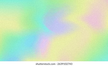 Noise Gradient Background. Abstract Grainy Bg In Pink, Purple And Blue Colors. Iridescent Hologram. Pearlescent Holographic Texture With Rainbow Foil. Watercolour Splash In Pearl Mesh Style