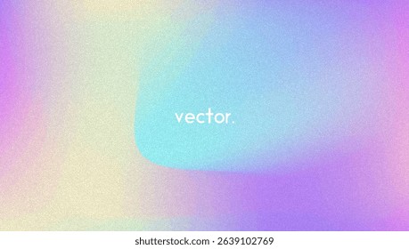 Noise Gradient Background. Abstract Grainy Bg In Pink, Purple And Blue Colors. Iridescent Hologram. Pearlescent Holographic Texture With Rainbow Foil. Dynamic Mesh Splash With Watercolor Cloud