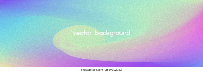 Noise Gradient Background. Abstract Grainy Bg In Pink, Purple And Blue Colors. Iridescent Hologram. Pearlescent Holographic Texture With Rainbow Foil. Light Chrome Screen With Lens Glow Effect