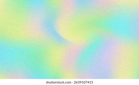Noise Gradient Background. Abstract Grainy Bg In Pink, Purple And Blue Colors. Iridescent Hologram. Pearlescent Holographic Texture With Rainbow Foil. Ink Effect With Watercolor Cloud Wave
