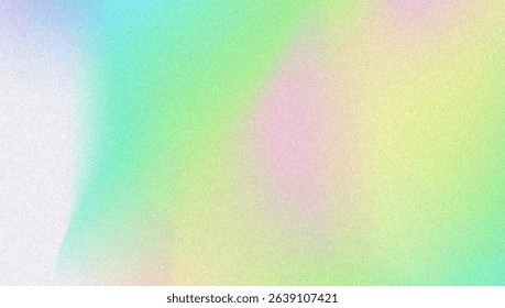 Noise Gradient Background. Abstract Grainy Bg In Pink, Purple And Blue Colors. Iridescent Hologram. Pearlescent Holographic Texture With Rainbow Foil. Chrome Backdrop With Pearl Fluid Effect