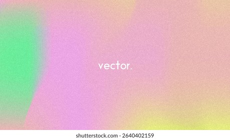 Noise Gradient Background. Abstract Grainy Bg In Pink, Purple And Blue Colors. Iridescent Hologram. Pearlescent Holographic Texture With Rainbow Foil. Dust Overlay On Aesthetic Summer Wall