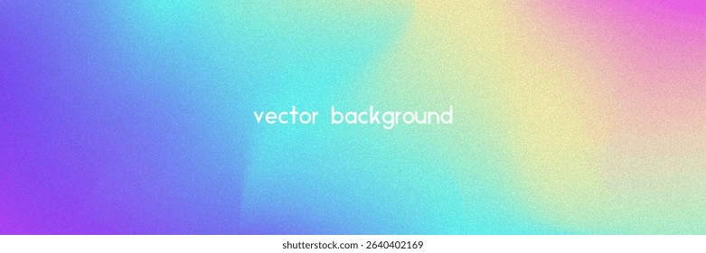 Noise Gradient Background. Abstract Grainy Bg In Pink, Purple And Blue Colors. Iridescent Hologram. Pearlescent Holographic Texture With Rainbow Foil. Plastic Burn Effect With Neon Transition