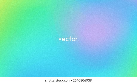 Noise Gradient Background. Abstract Grainy Bg In Pink, Purple And Blue Colors. Iridescent Hologram. Pearlescent Holographic Texture With Rainbow Foil. Futuristic 3d Wallpaper With Lens Burn