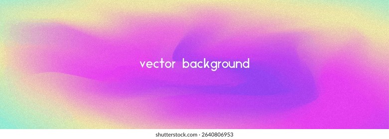Noise Gradient Background. Abstract Grainy Bg In Pink, Purple And Blue Colors. Iridescent Hologram. Pearlescent Holographic Texture With Rainbow Foil. Dust Overlay On Aesthetic Summer Wall