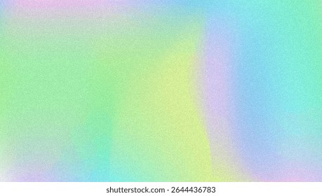 Noise Gradient Background. Abstract Grainy Bg In Pink, Purple And Blue Colors. Iridescent Hologram. Pearlescent Holographic Texture With Rainbow Foil. Cloudy Pastel Wallpaper With Ink Blend