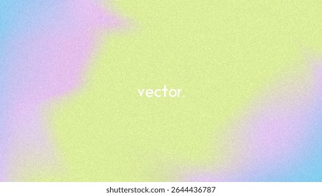 Noise Gradient Background. Abstract Grainy Bg In Pink, Purple And Blue Colors. Iridescent Hologram. Pearlescent Holographic Texture With Rainbow Foil. Vintage Paper With Watercolor Splash Blend