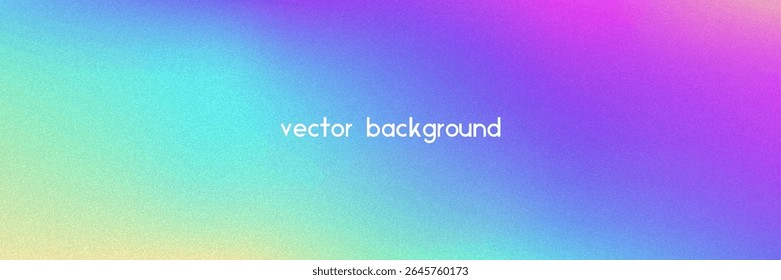 Noise Gradient Background. Abstract Grainy Bg In Pink, Purple And Blue Colors. Iridescent Hologram. Pearlescent Holographic Texture With Rainbow Foil. Dynamic Plastic Glow And Neon Flow